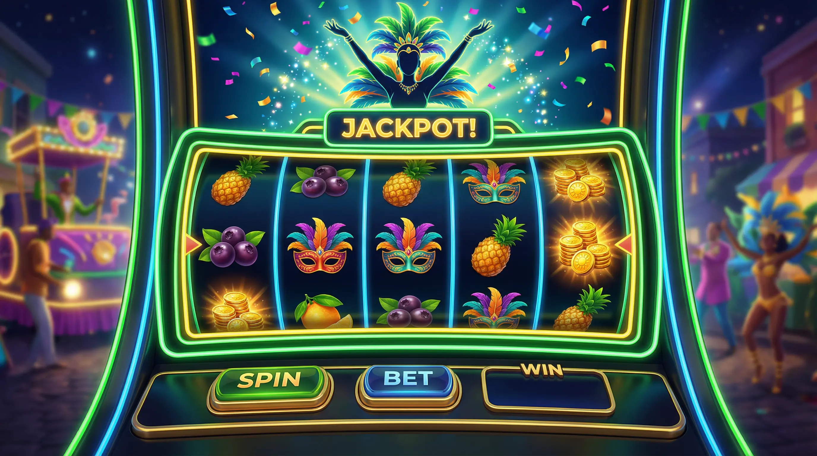 Caça-níqueis temáticos do carnaval brasileiro no lottubet